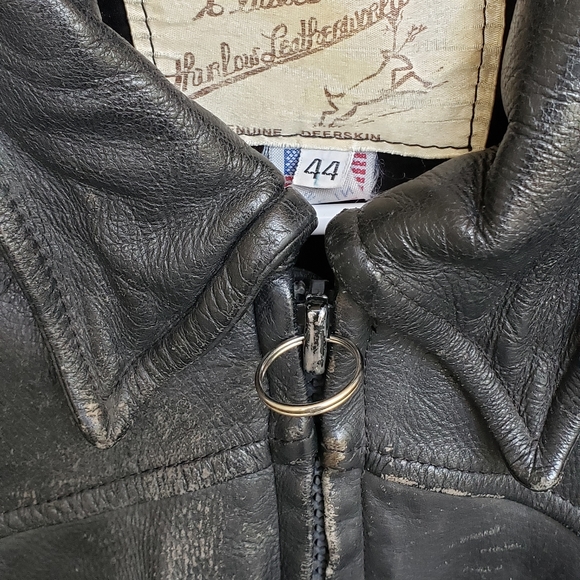 Vintage Leather Jacket Wizard vs Dragon Hand Painted Thurlow Leatherworld - Picture 8 of 9